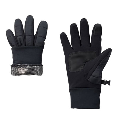 Gants Columbia Powder Lite II pour femmes, noirs, vue de la doublure thermoréflective au poignet et de la paume