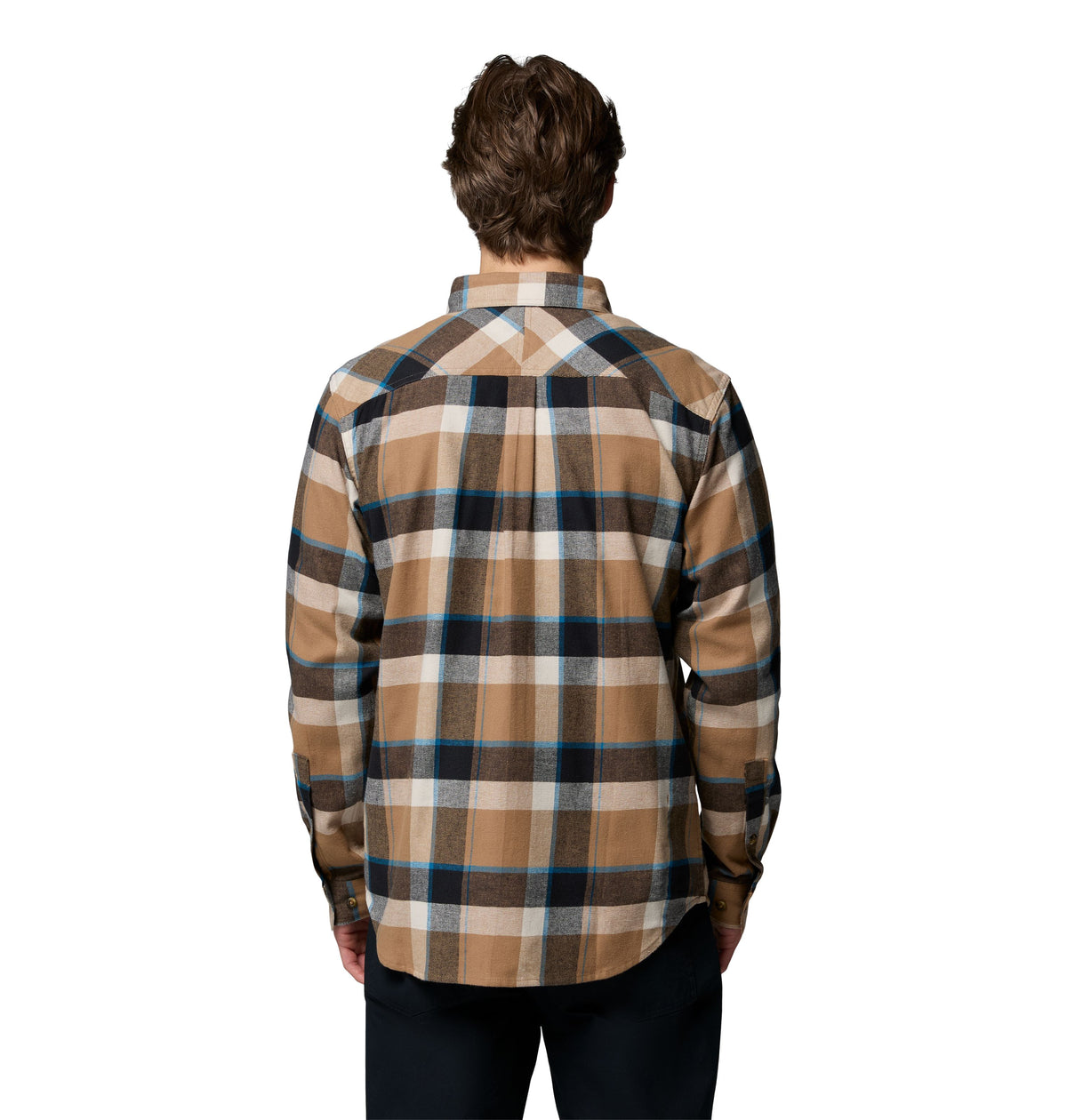 Chemise en flanelle Flare Gun Stretch de Columbia pour hommes, taupe, vue de dos