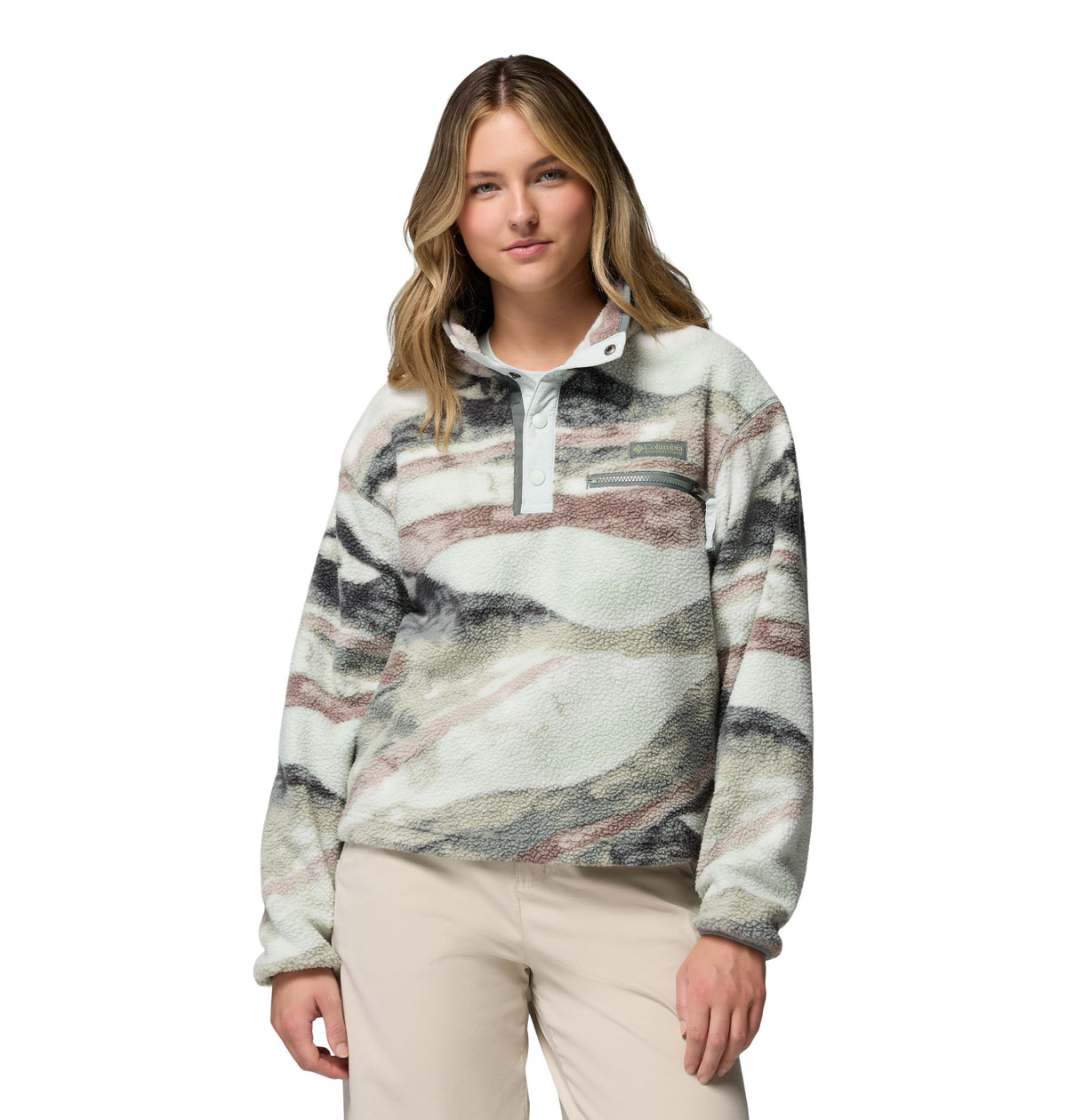 Columbia Women's Sherpa Sweater - HELVETIA 11 Printed Cropped