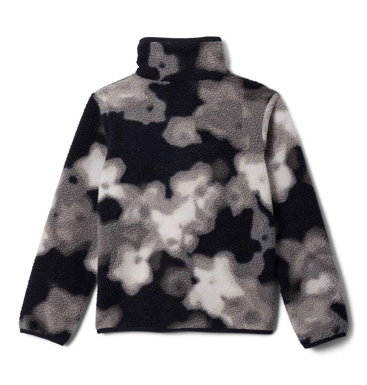 Chandail polar Helvetia II Printed Half Snap de Columbia pour filles, imprimé noir, vue de dos