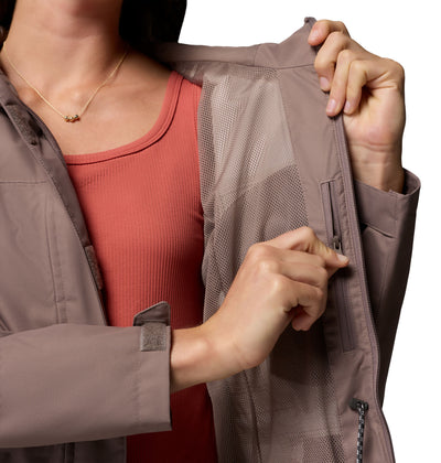 Manteau imperméable Columbia femmes - HIKEBOUND 11 long