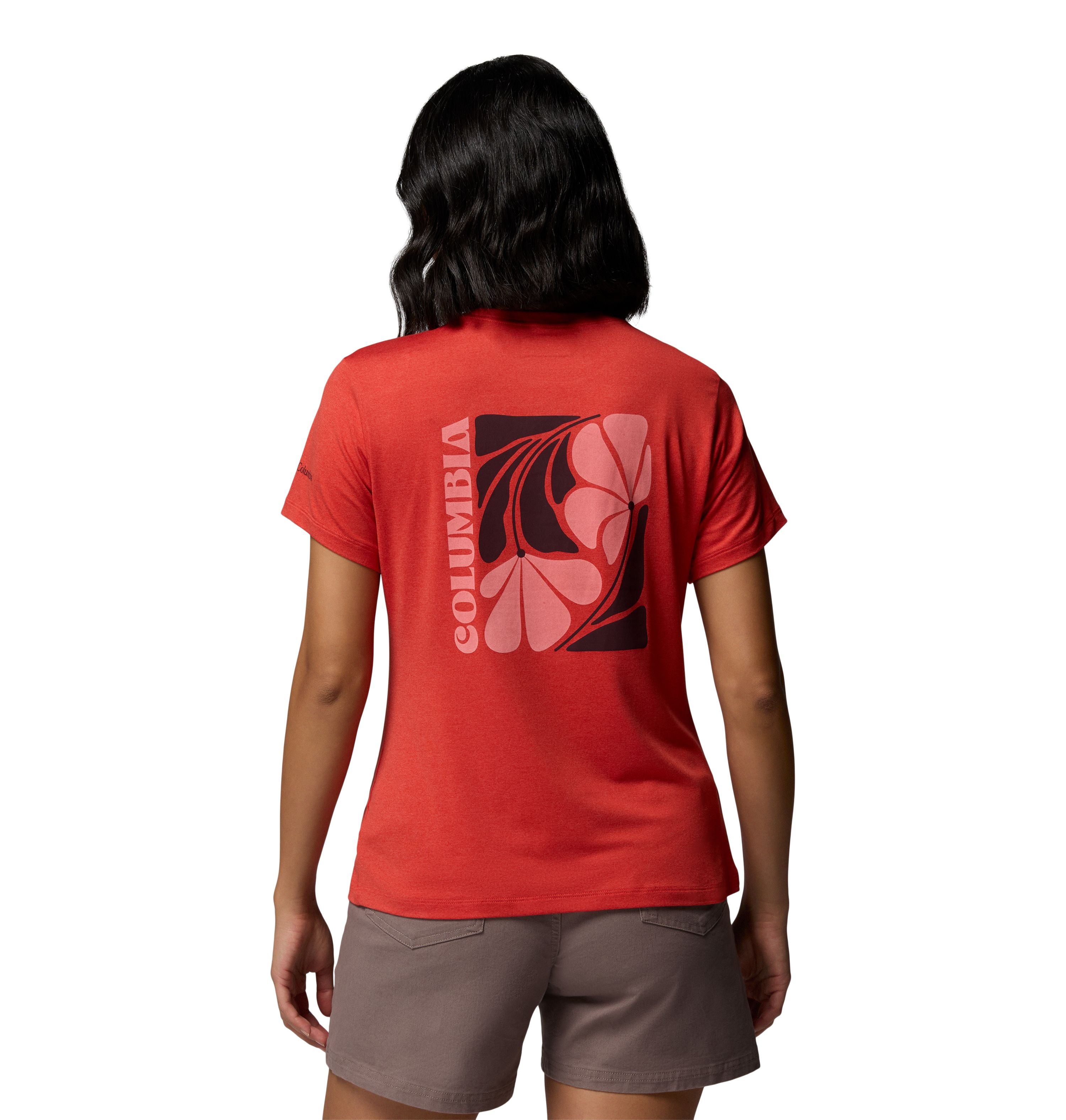 T-shirt Columbia Parsons Point Back Graphic pour femmes avec graphique au dos et protection solaire UPF 50