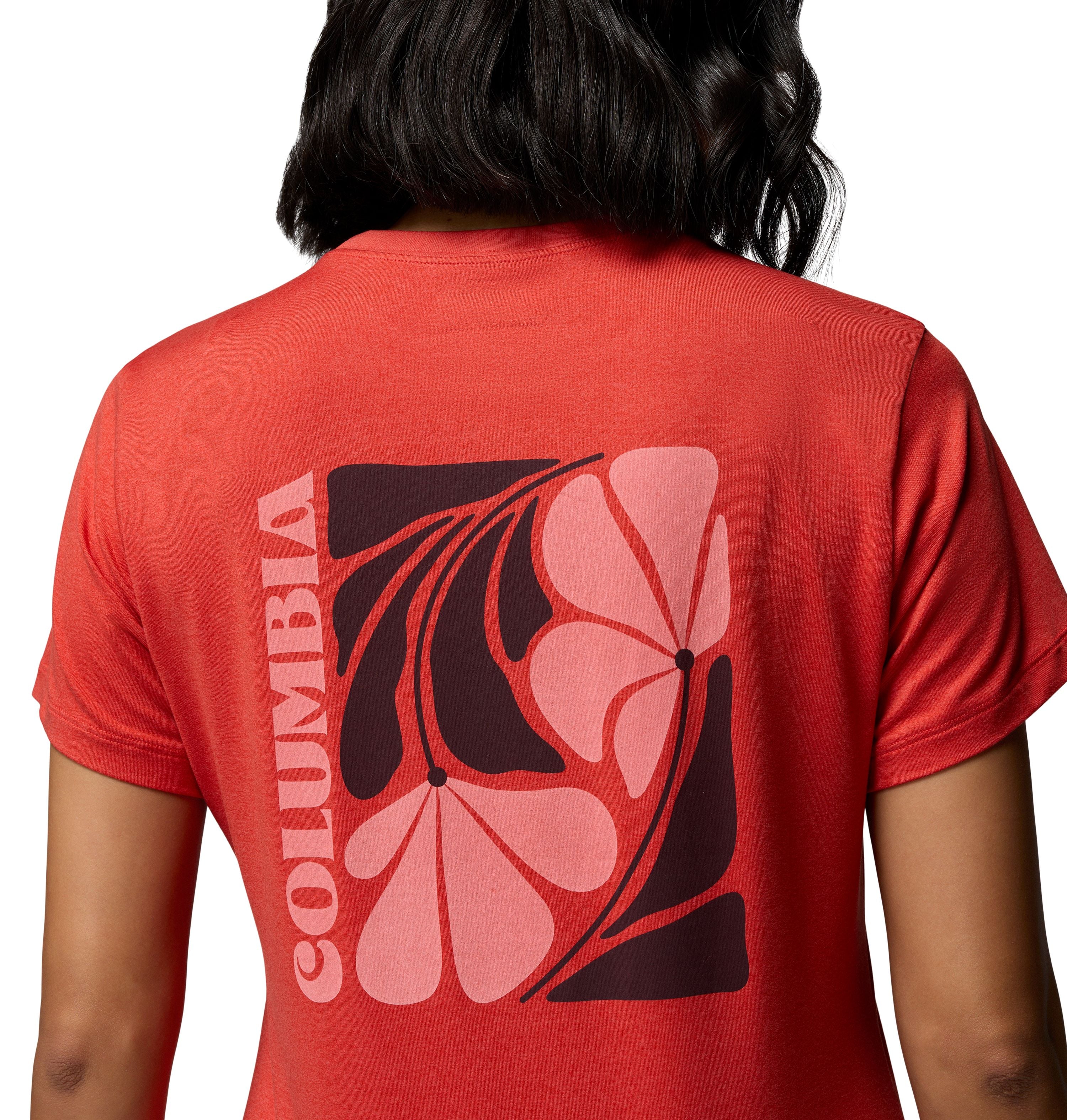 T-shirt Columbia Parsons Point Back Graphic pour femmes avec graphique au dos et protection solaire UPF 50