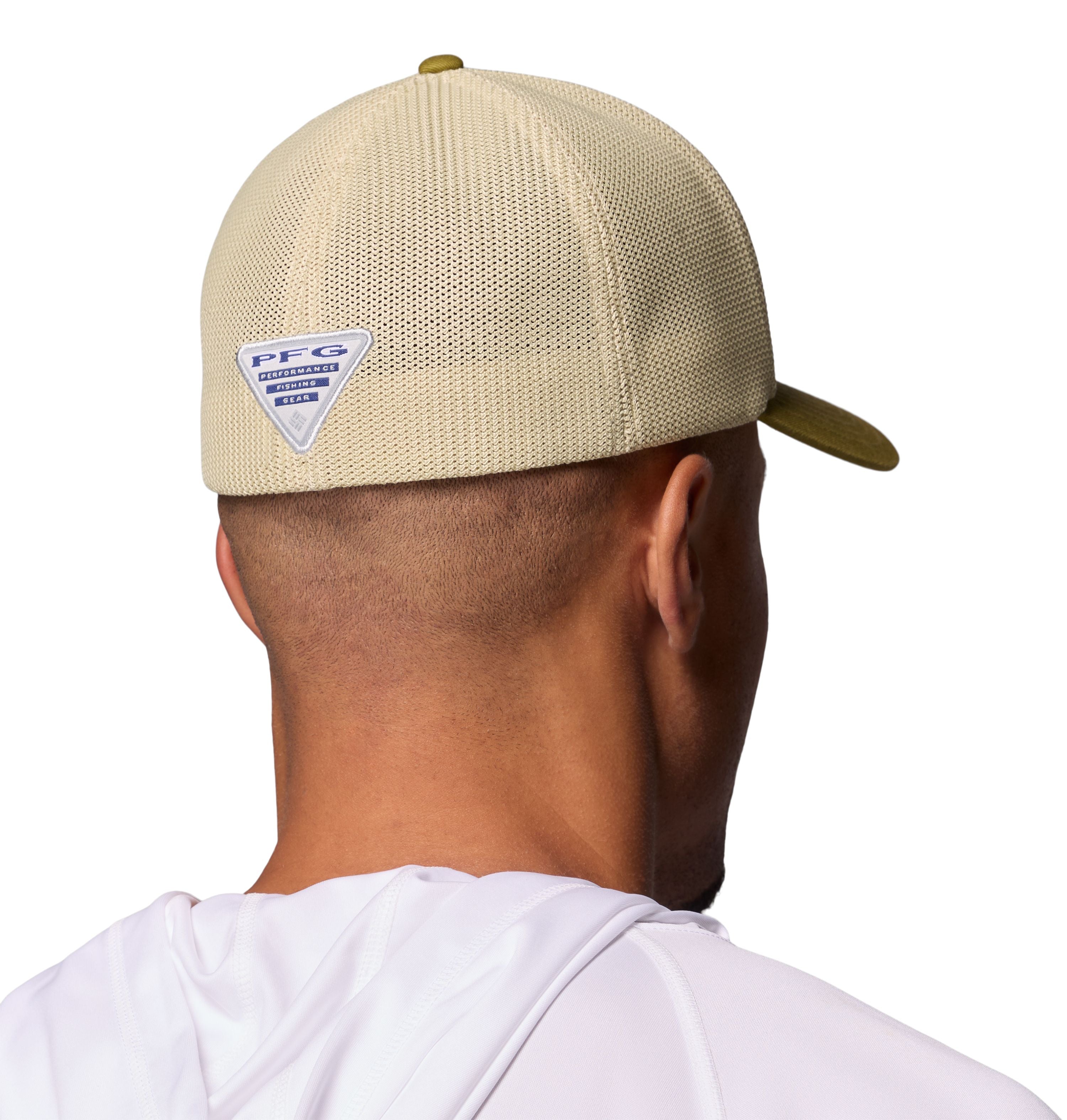 Casquette Columbia PFG Hooks Mesh Ball Cap à couronne haute pour hommes en pêche
