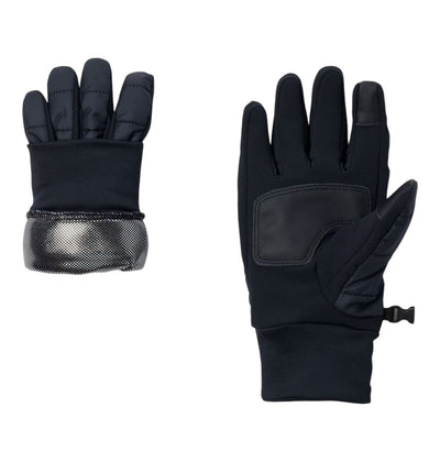 Gants Columbia Powder Lite II pour hommes, noirs, vue de la doublure thermoréflective au poignet et de la paume