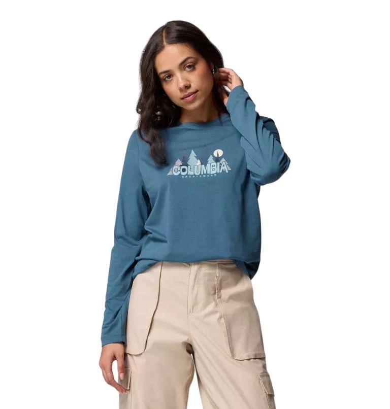 Columbia Women's Long Shirt - RUBY SPRINGS GRAPHIC