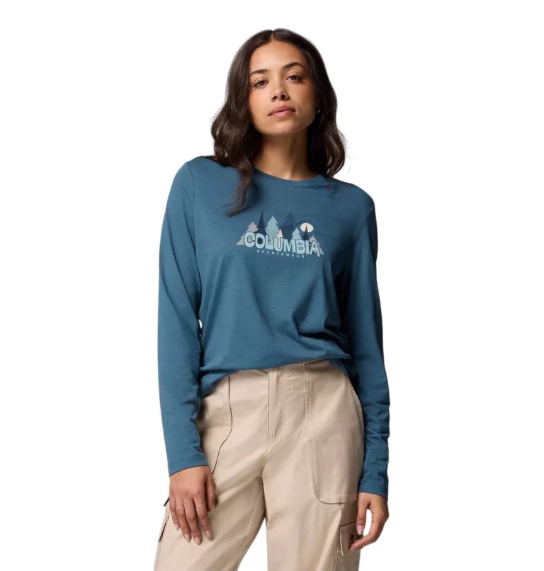 Columbia Women's Long Shirt - RUBY SPRINGS GRAPHIC