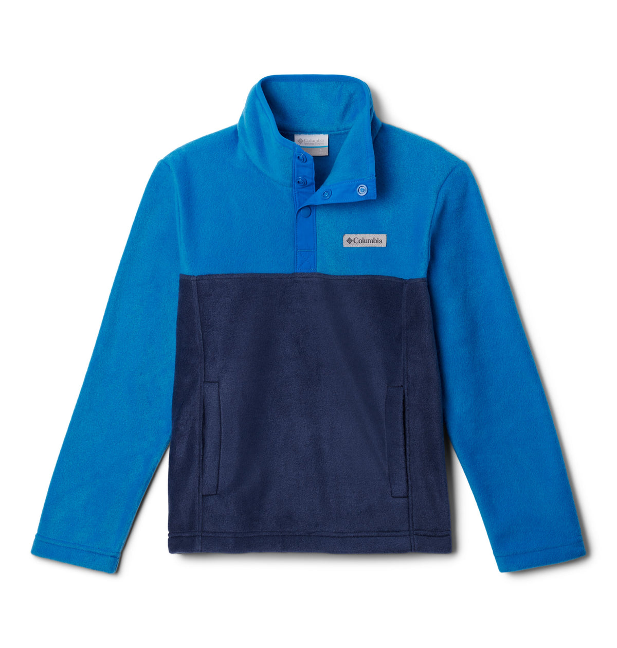 Chandail polar Steens Mtn II Quarter Snap de Columbia pour garçons, bleu royal, vue de face