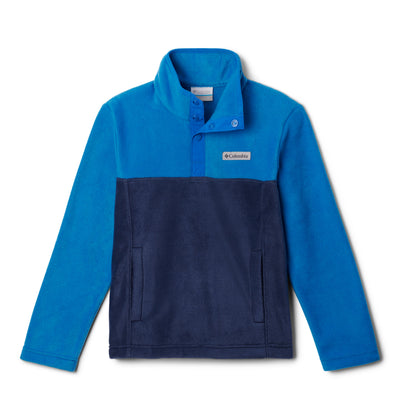 Chandail polar Steens Mtn II Quarter Snap de Columbia pour garçons, bleu royal, vue de face