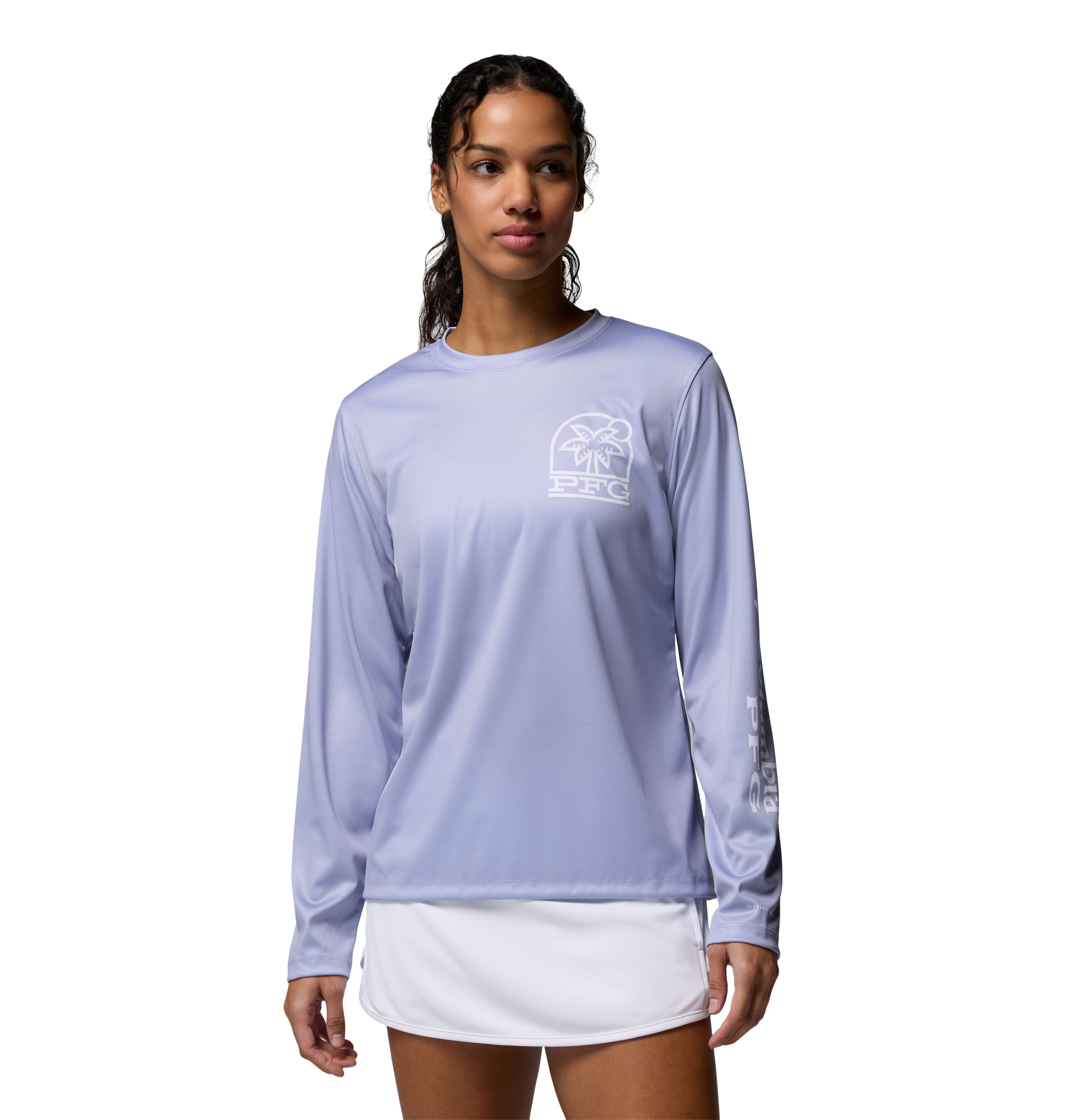 Chandail Columbia PFG Tidal Tee Palm Waves à manches longues pour femmes avec protection solaire UPF 50