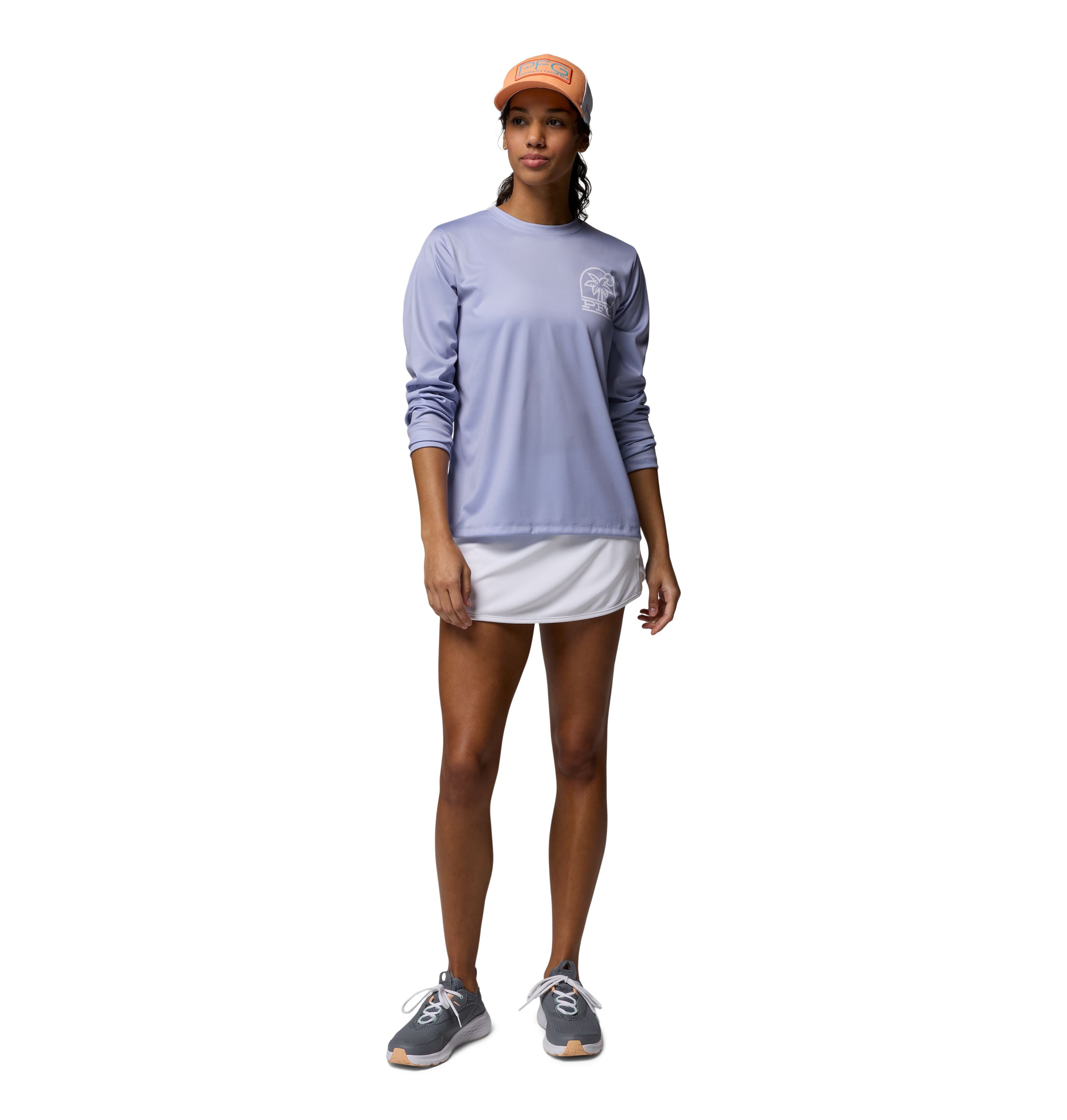 Chandail Columbia PFG Tidal Tee Palm Waves à manches longues pour femmes avec protection solaire UPF 50