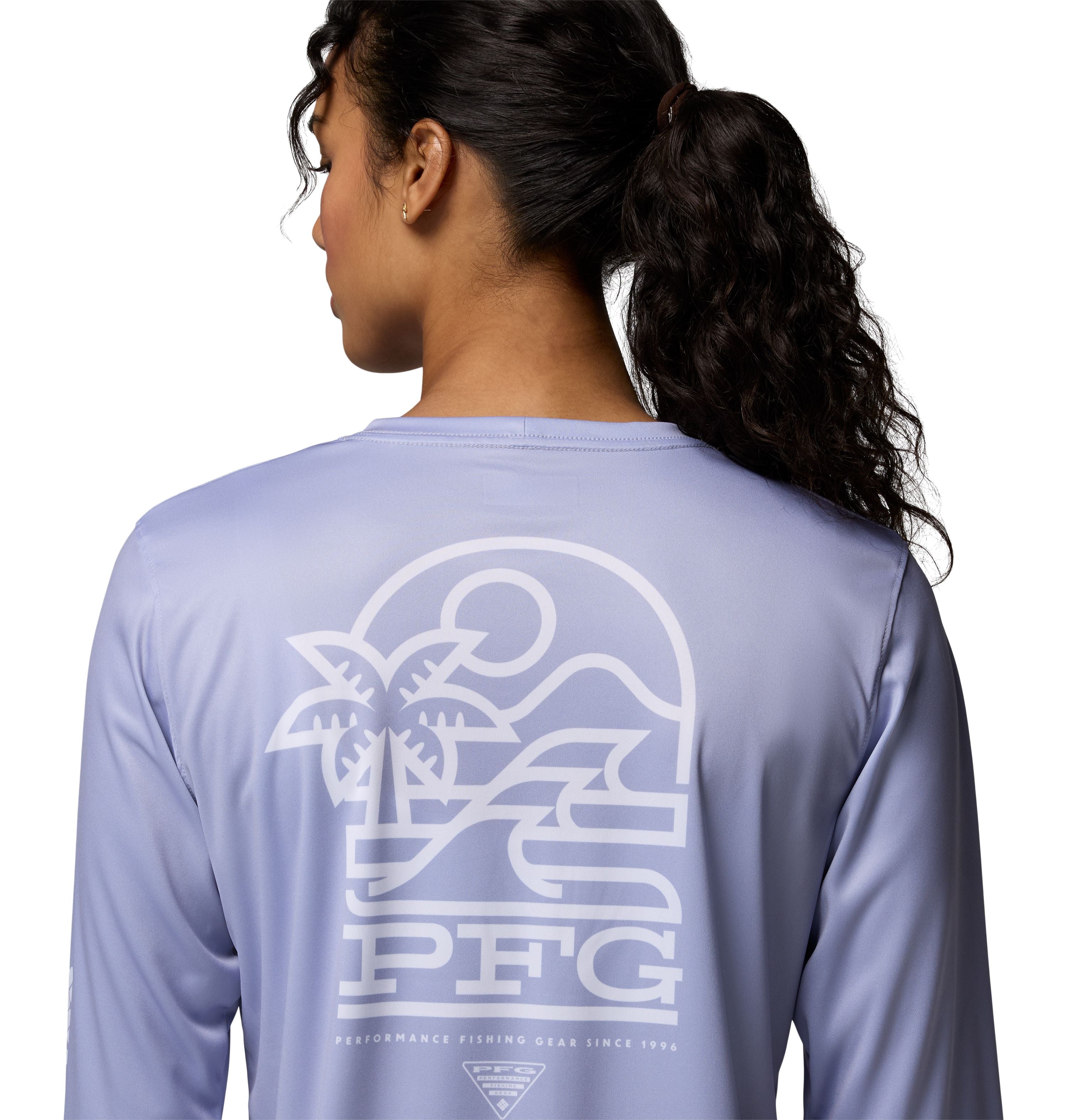 Chandail Columbia PFG Tidal Tee Palm Waves à manches longues pour femmes avec protection solaire UPF 50