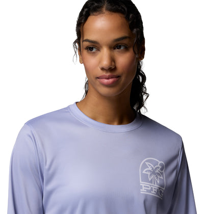 Chandail Columbia PFG Tidal Tee Palm Waves à manches longues pour femmes avec protection solaire UPF 50