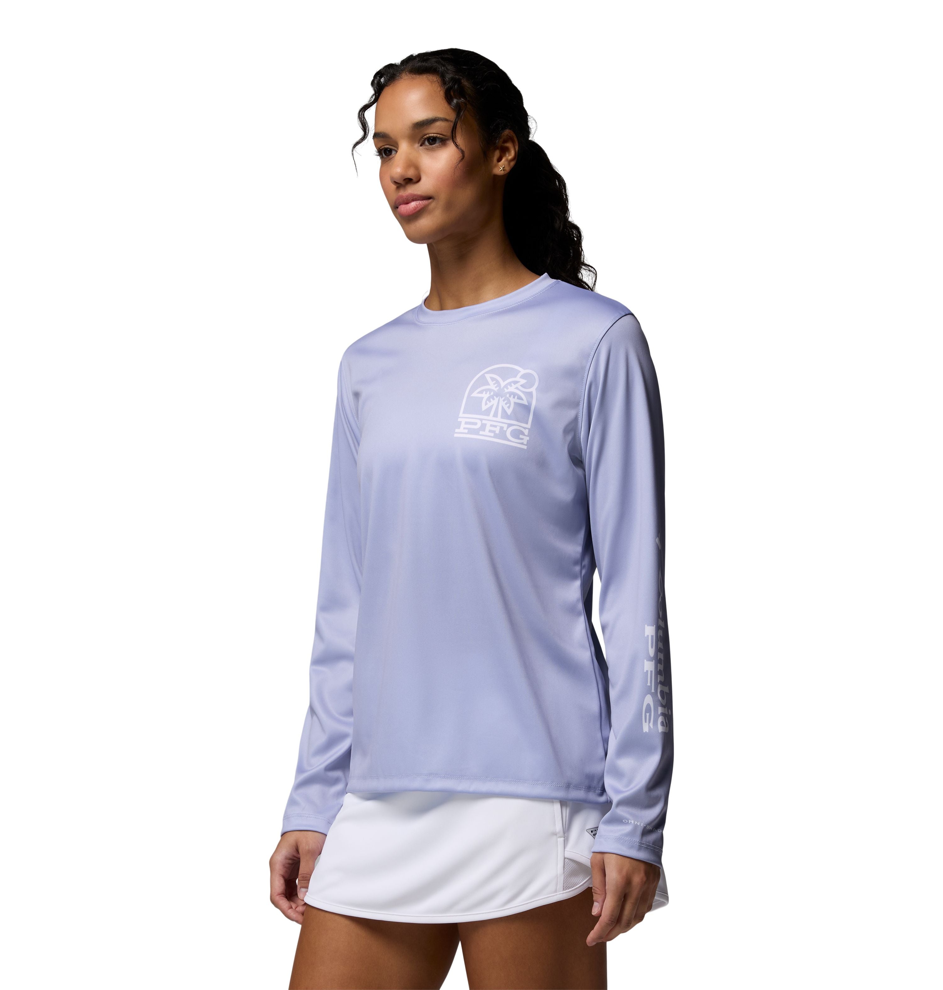Chandail Columbia PFG Tidal Tee Palm Waves à manches longues pour femmes avec protection solaire UPF 50