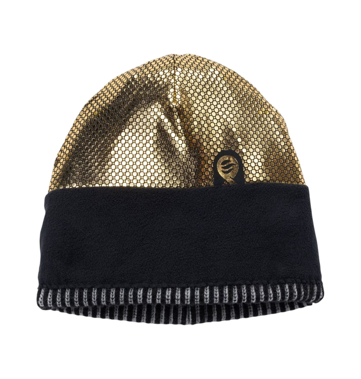 Tuque Columbia Polar Powder III pour enfants, noire, vue de l'intérieur avec doublure et bandeau en fleece