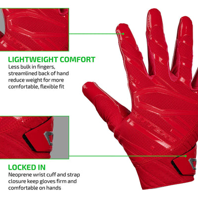 Cutters football gloves for men - GLOVE REV PRO 6.0 RECEIVER