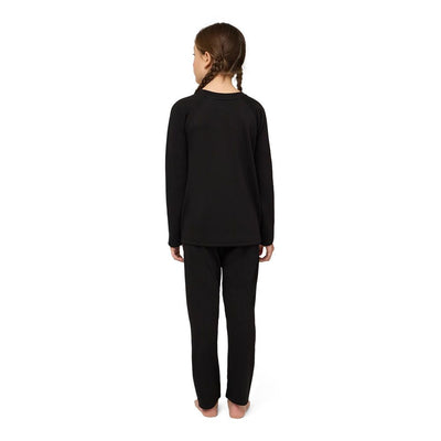 Ensemble en molleton noir Kombi B3 Velvet Fleece Set pour juniors, vue de dos