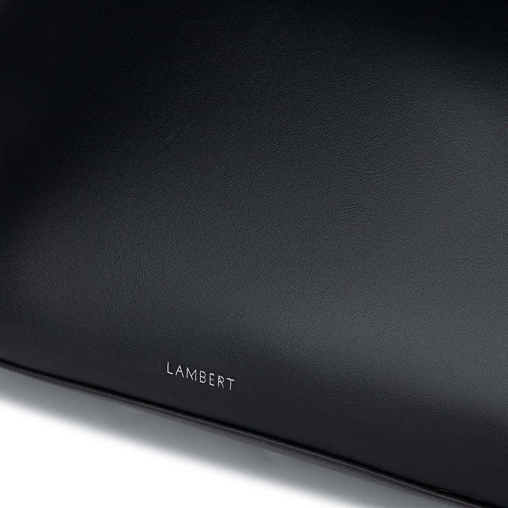Sac fourre-tout Danyka de Lambert pour femmes, noir, détail du logo Lambert