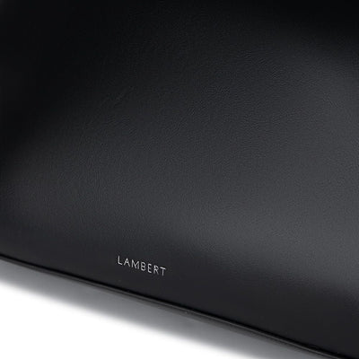 Sac fourre-tout Danyka de Lambert pour femmes, noir, détail du logo Lambert