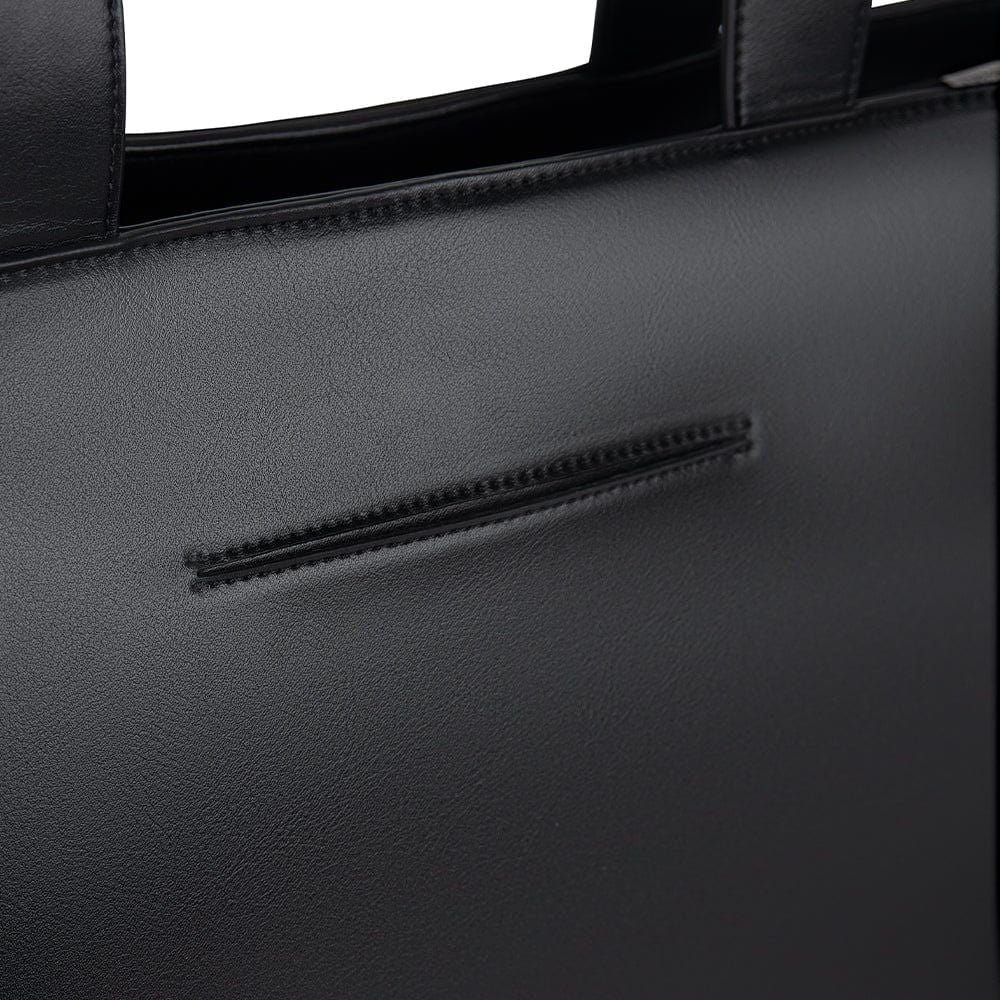 Sac fourre-tout Danyka de Lambert pour femmes, noir, détail de la poche avant