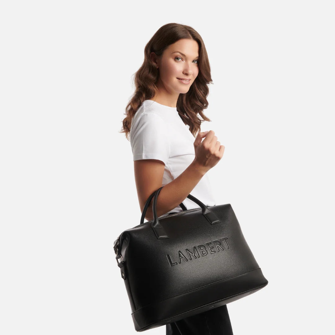 Sac MAE Lambert Design pour femmes, noir, porté à l’épaule