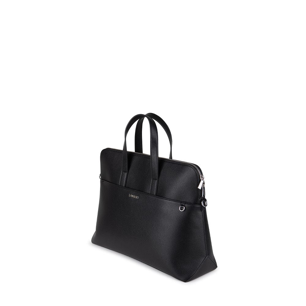 Mallette 2-en-1 Malorie de Lambert pour femmes, noire, vue de trois quarts