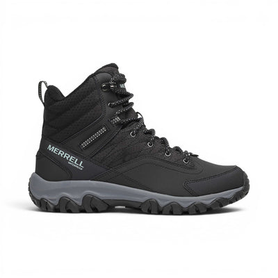 Botte d'hiver Thermo Akita Mid Waterproof Merrell pour femme, noir, vue de côté