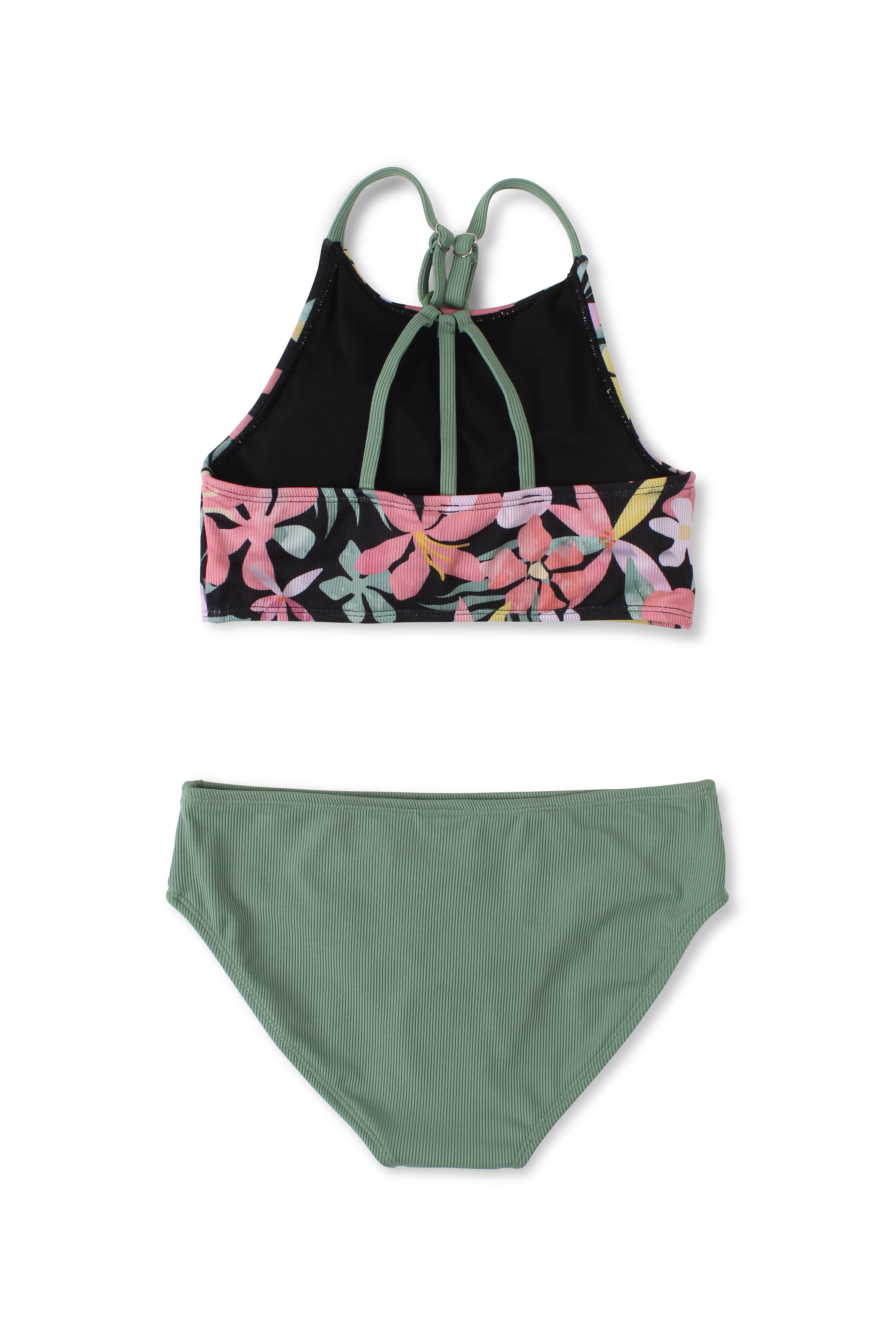 Maillot de bain Breezy Bay Set Top High Neck pour filles avec haut à col montant pour plage et piscine