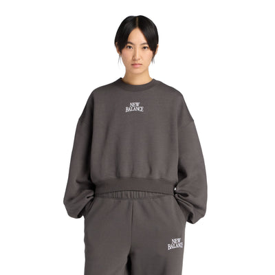 Chandail Crewneck New Balance pour femmes - LINEAR HERITAGE FLEECE