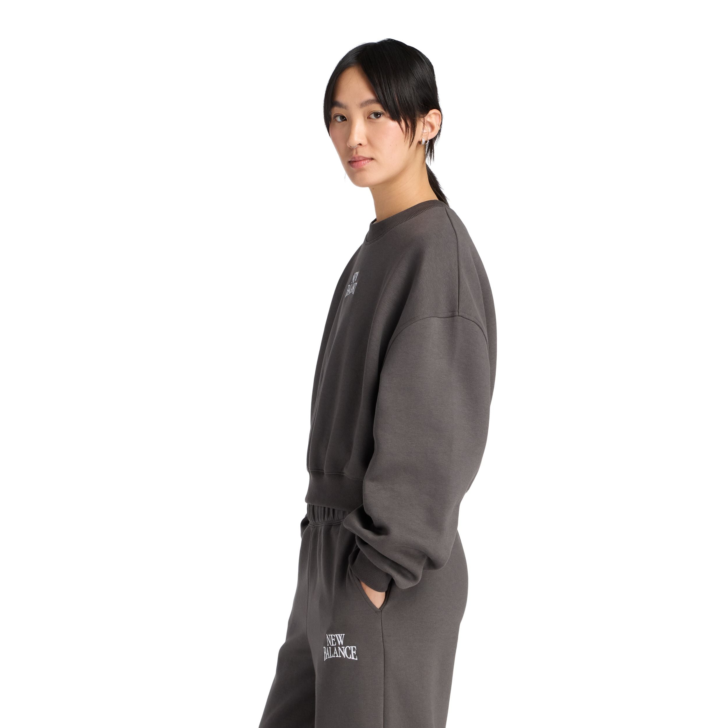Chandail Crewneck New Balance pour femmes - LINEAR HERITAGE FLEECE