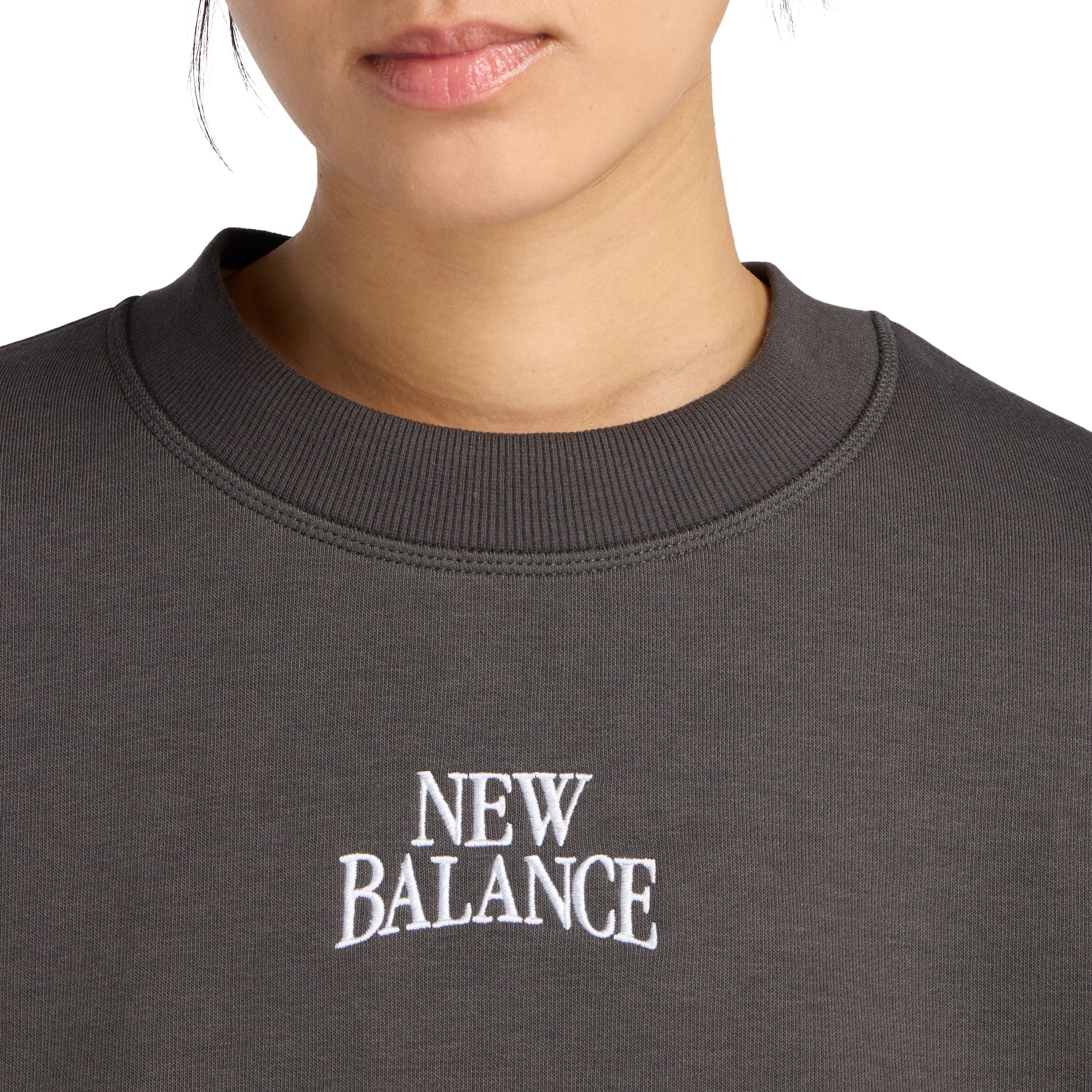 Chandail Crewneck New Balance pour femmes - LINEAR HERITAGE FLEECE