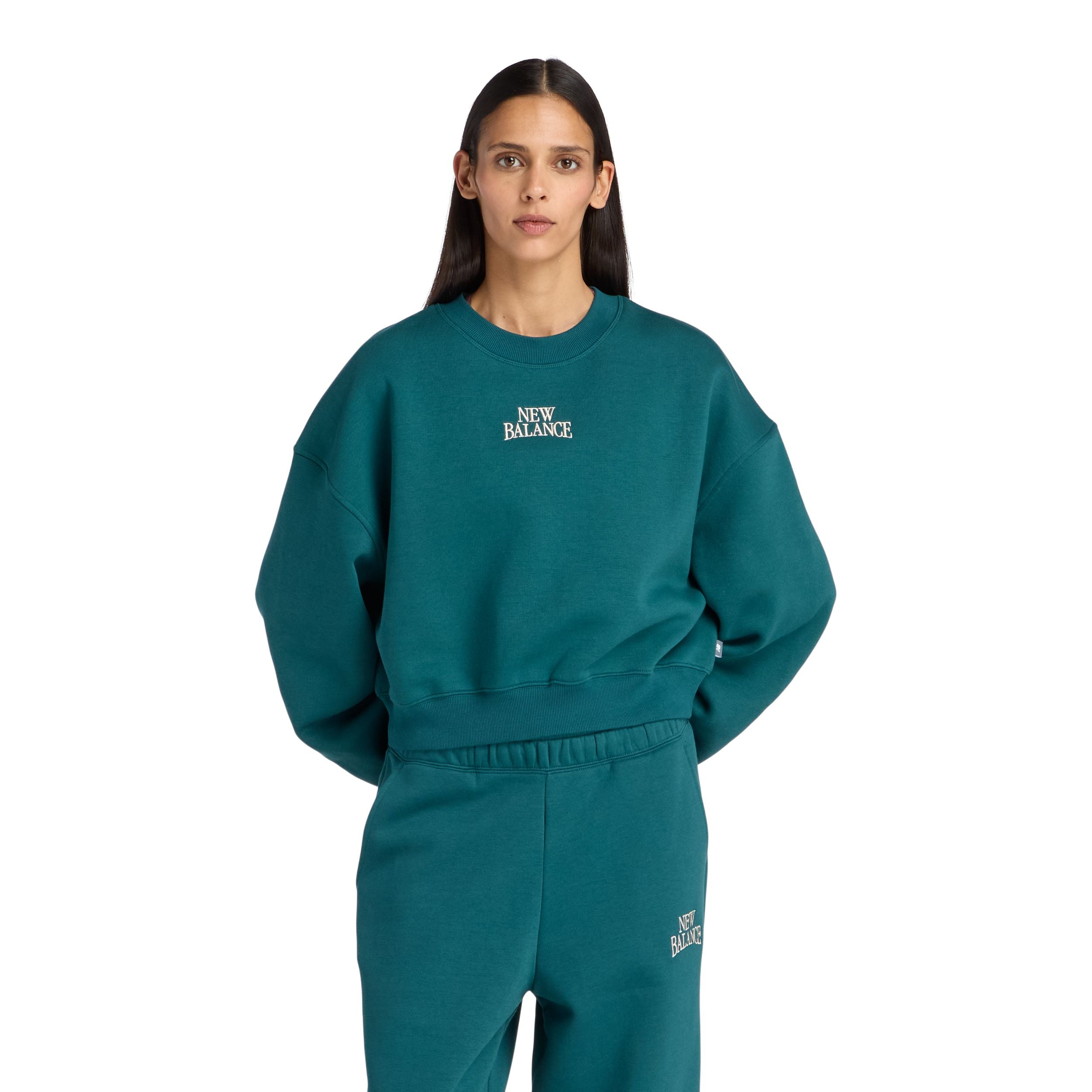 Chandail Crewneck New Balance pour femmes - LINEAR HERITAGE FLEECE