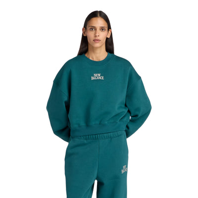 Chandail Crewneck New Balance pour femmes - LINEAR HERITAGE FLEECE