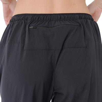Poche zippée dans le dos de la taille du pantalon de jogging New Balance RC Essential noir pour femmes