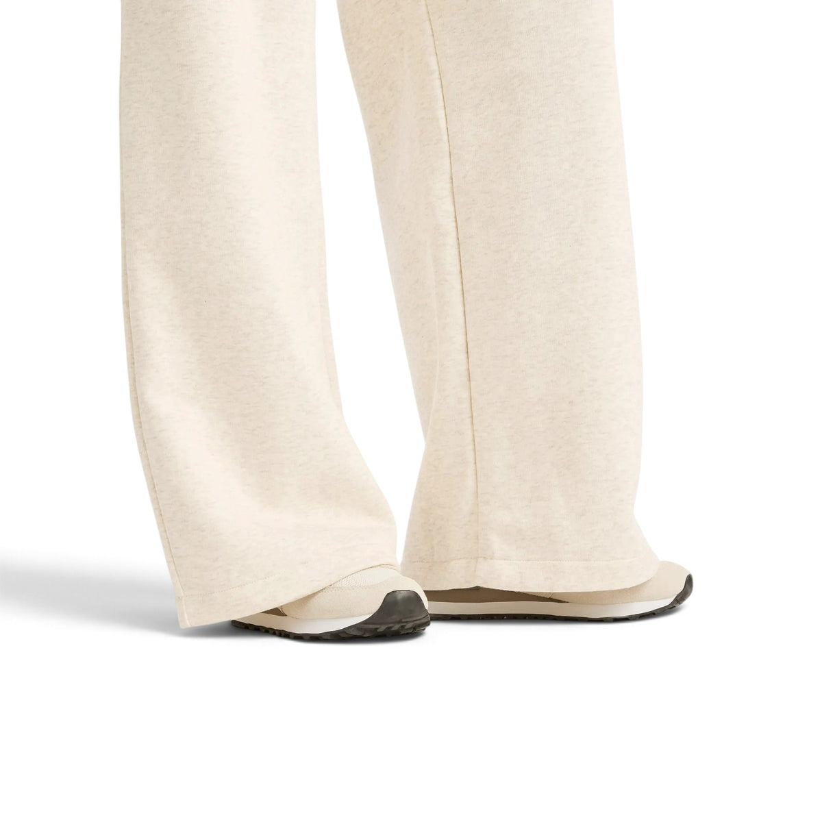 Bas des jambes larges du pantalon New Balance Trackside beige pour femmes