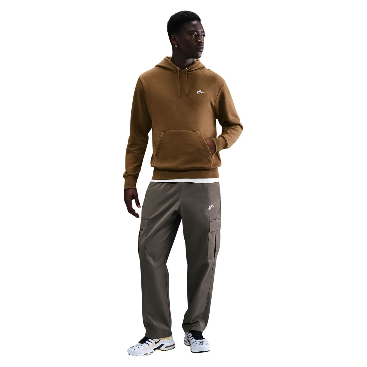 Coton ouaté Nike hommes - CLUB BB PO HOODIE