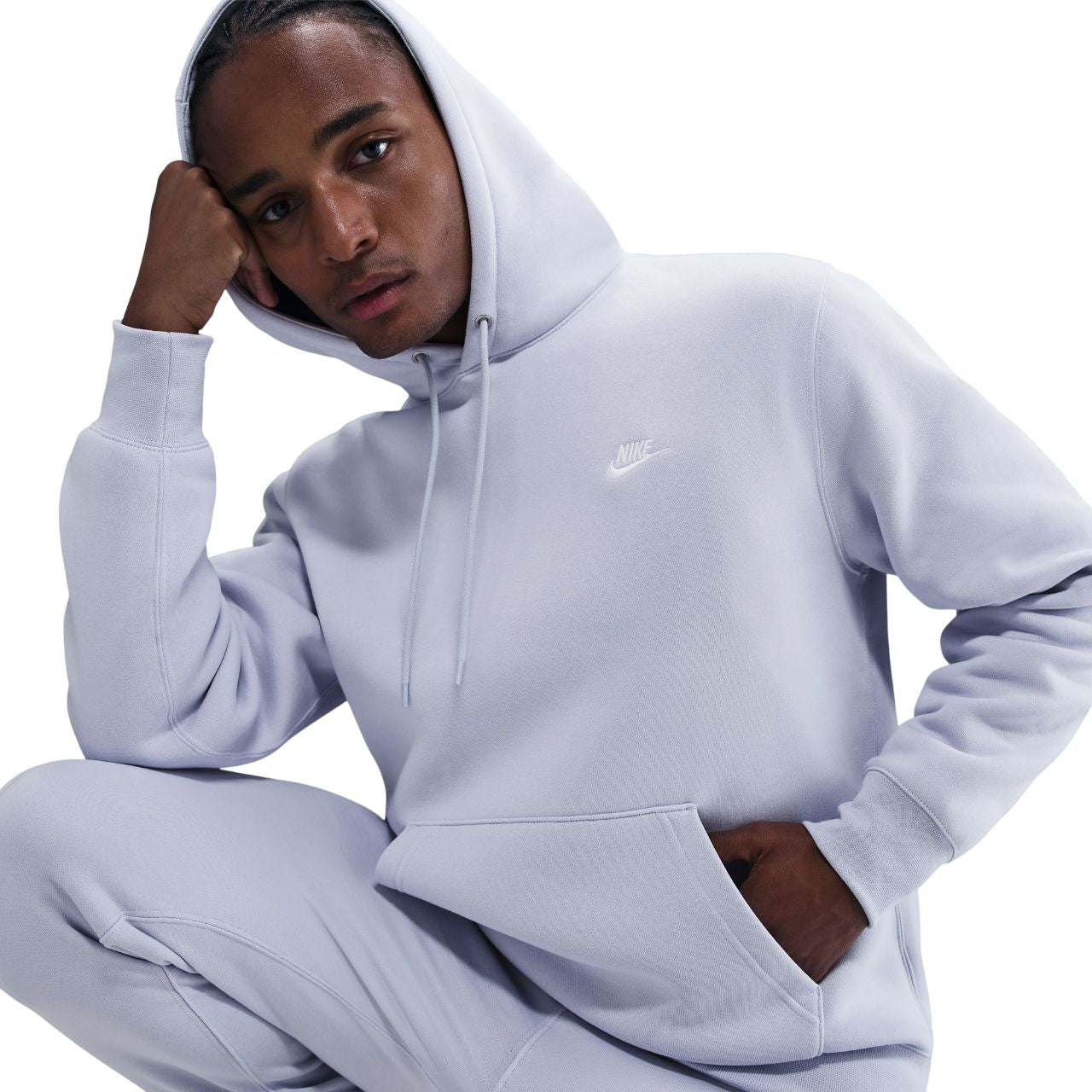 Coton ouaté Nike hommes - CLUB BB PO HOODIE