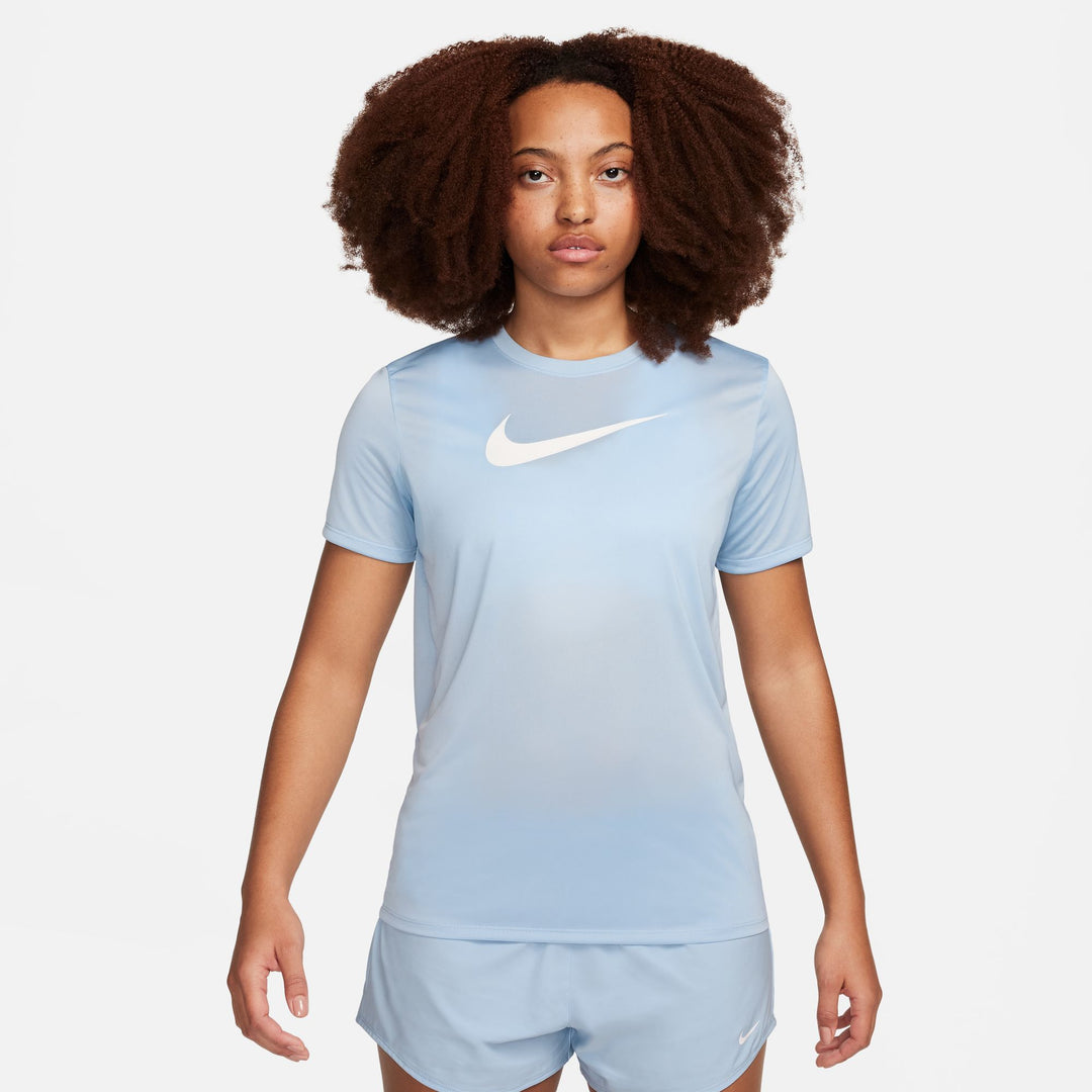 light blue and pink nike shirt