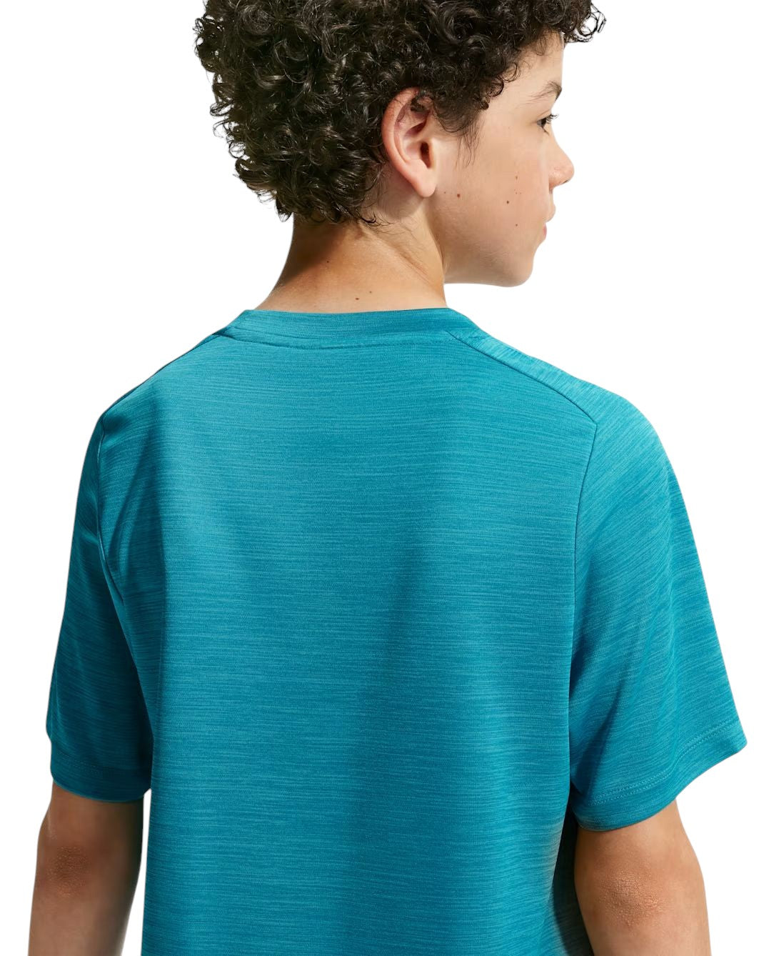 T-shirt Nike Multi turquoise pour enfants, vue de dos de l'épaule et de la manche