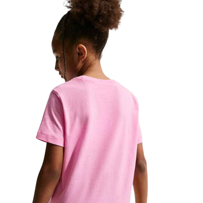 T-shirt Nike Sportswear pour enfants, rose, vue de dos