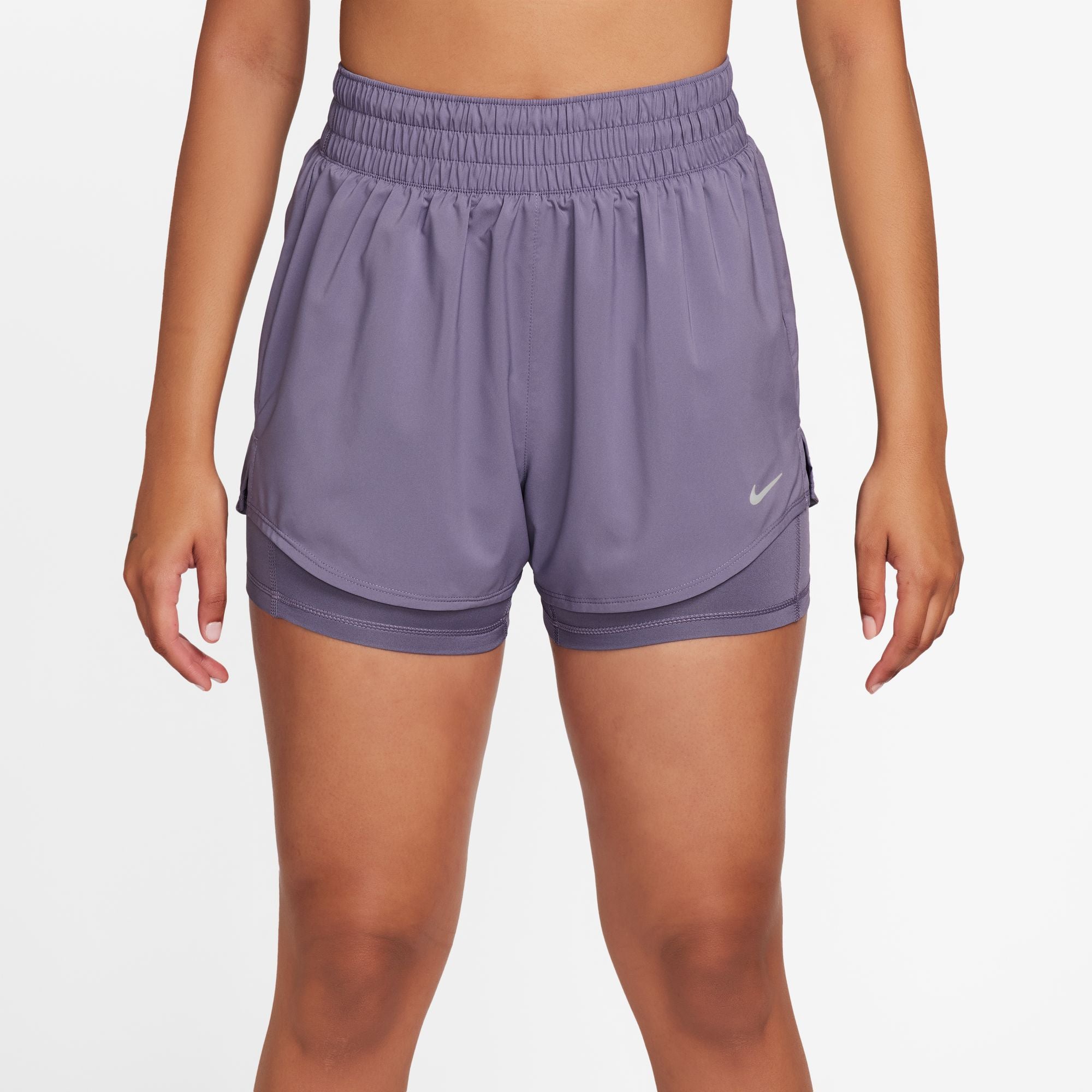 Nike ONE - Women's 2-in-1 Shorts with Integrated Bib Shorts - Nike