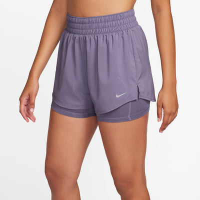 Nike ONE - Women's 2-in-1 Shorts with Integrated Bib Shorts - Nike