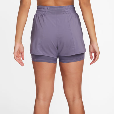 Nike ONE - Women's 2-in-1 Shorts with Integrated Bib Shorts - Nike
