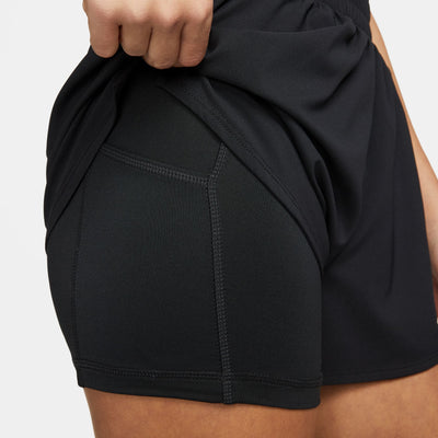 Nike ONE - Women's 2-in-1 Shorts with Integrated Bib Shorts - Nike