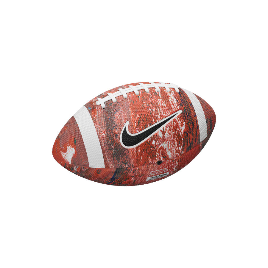 Mini ballon de football américain Nike Playground FB NN multicolore avec logo Nike, vue de côté