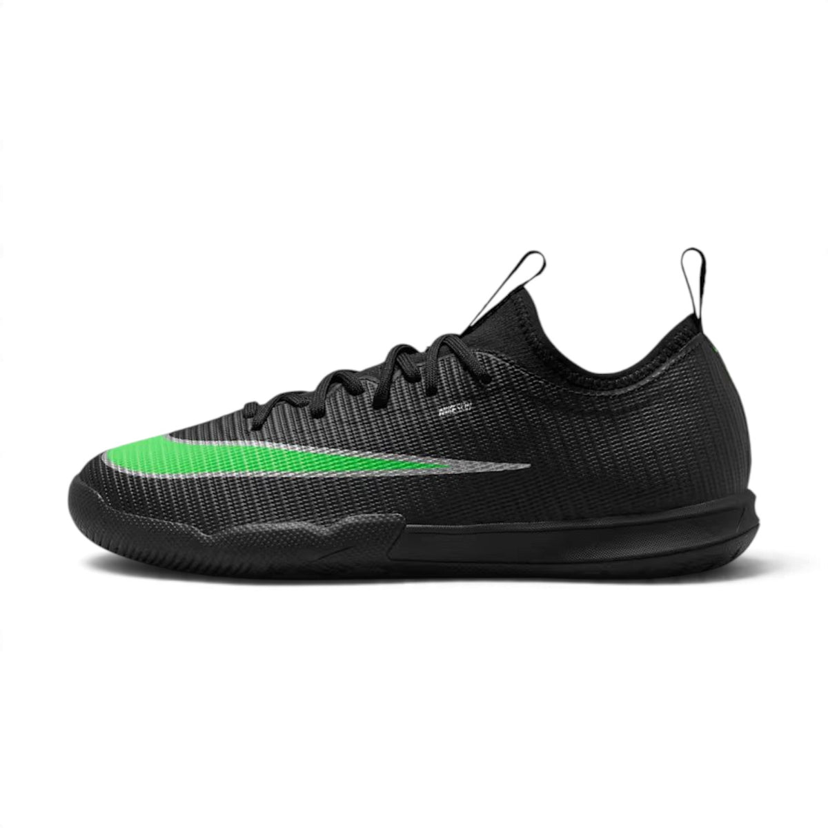 Soulier de futsal Nike Mercurial Vapor 17 Academy pour enfants, noir et vert, vue de l'autre côté