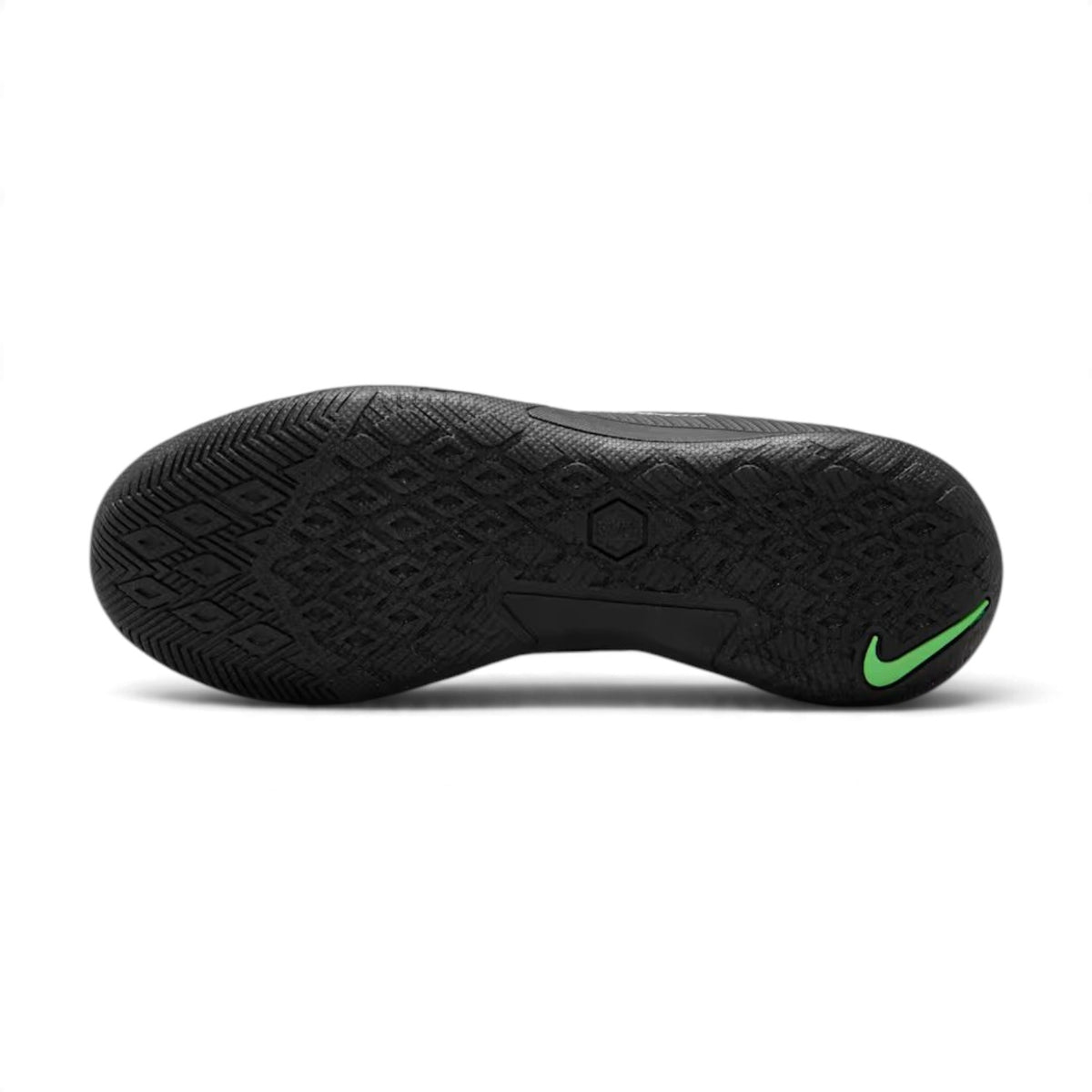 Semelle extérieure en caoutchouc du soulier de futsal Nike Mercurial Vapor 17 Academy pour enfants, noir et vert