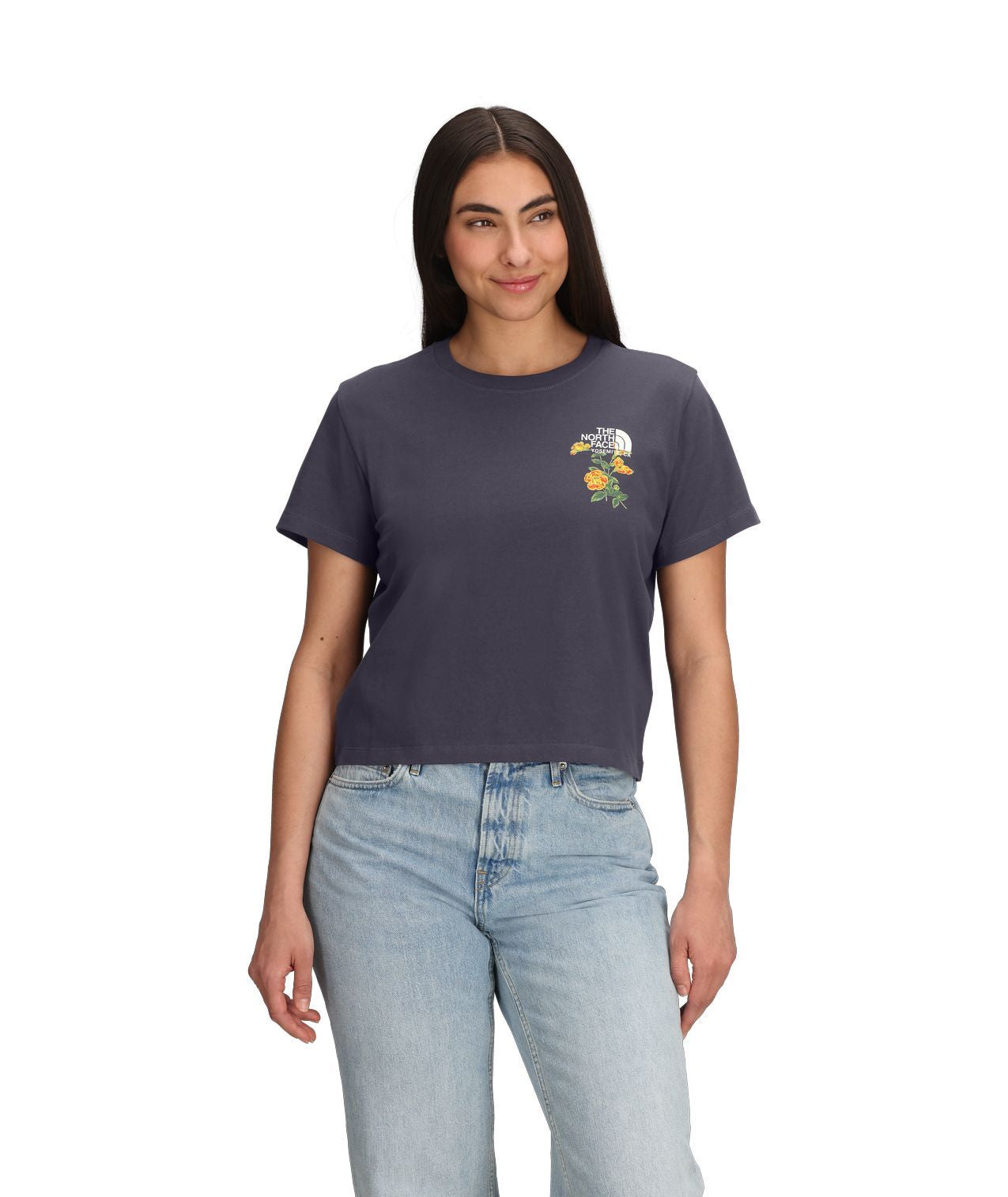 T-shirt Columbia Flora Embro pour femmes en coton avec col côtelé