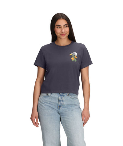 T-shirt Columbia Flora Embro pour femmes en coton avec col côtelé