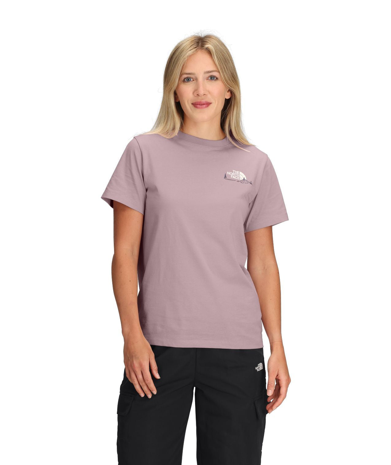 T-shirt The North Face Standard Monte imprimé pour femmes en mélange de coton